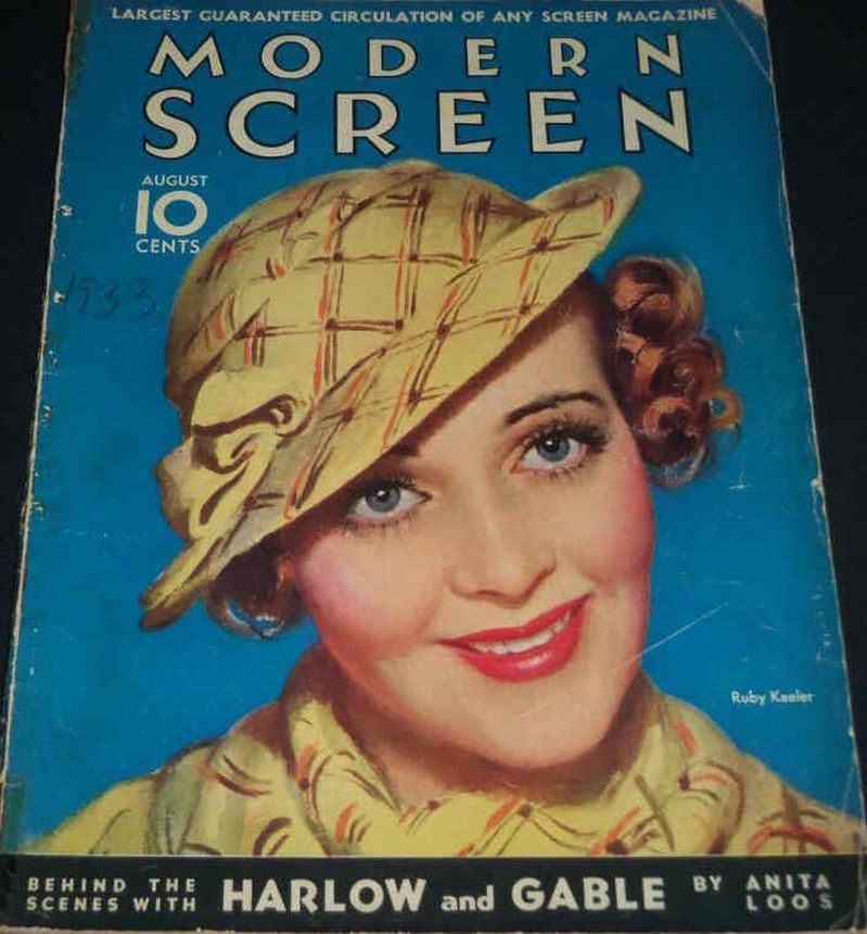 MODERN SCREEN magazine cover Issue 33 August 1933